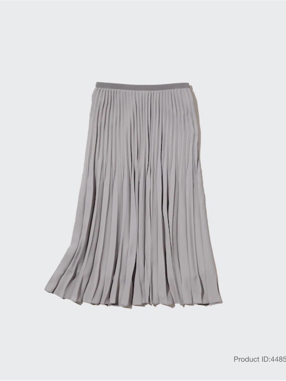 Uniqlo Pleated Midi Skirt in Light Gray